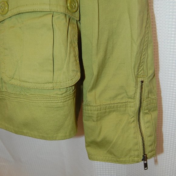 CHRISTOPHER & BANKS Women's Lime Green Zipper Jacket Size Large - Picture 3 of 7